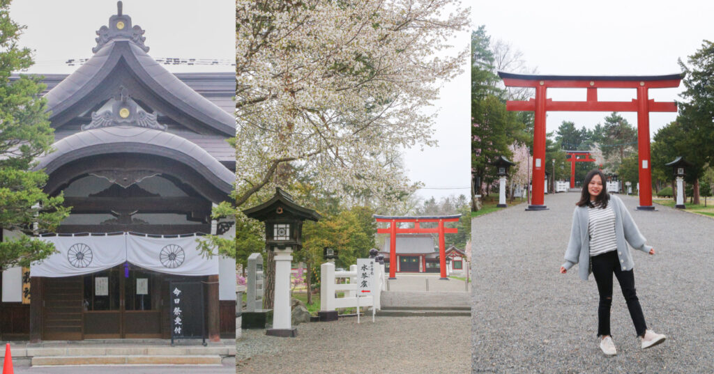 【北海道旭川景點】北海道護國神社，日式庭院池塘，多種原生花草與樹木。